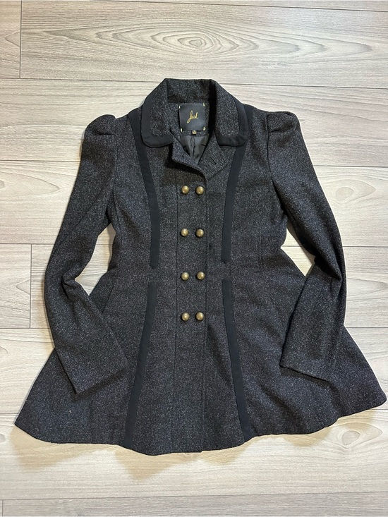 Jack by BB Dakota Jackets & Blazers - Jack by BB Dakota Dark Charcoal Military Coat Pea Coat Academia Size Small